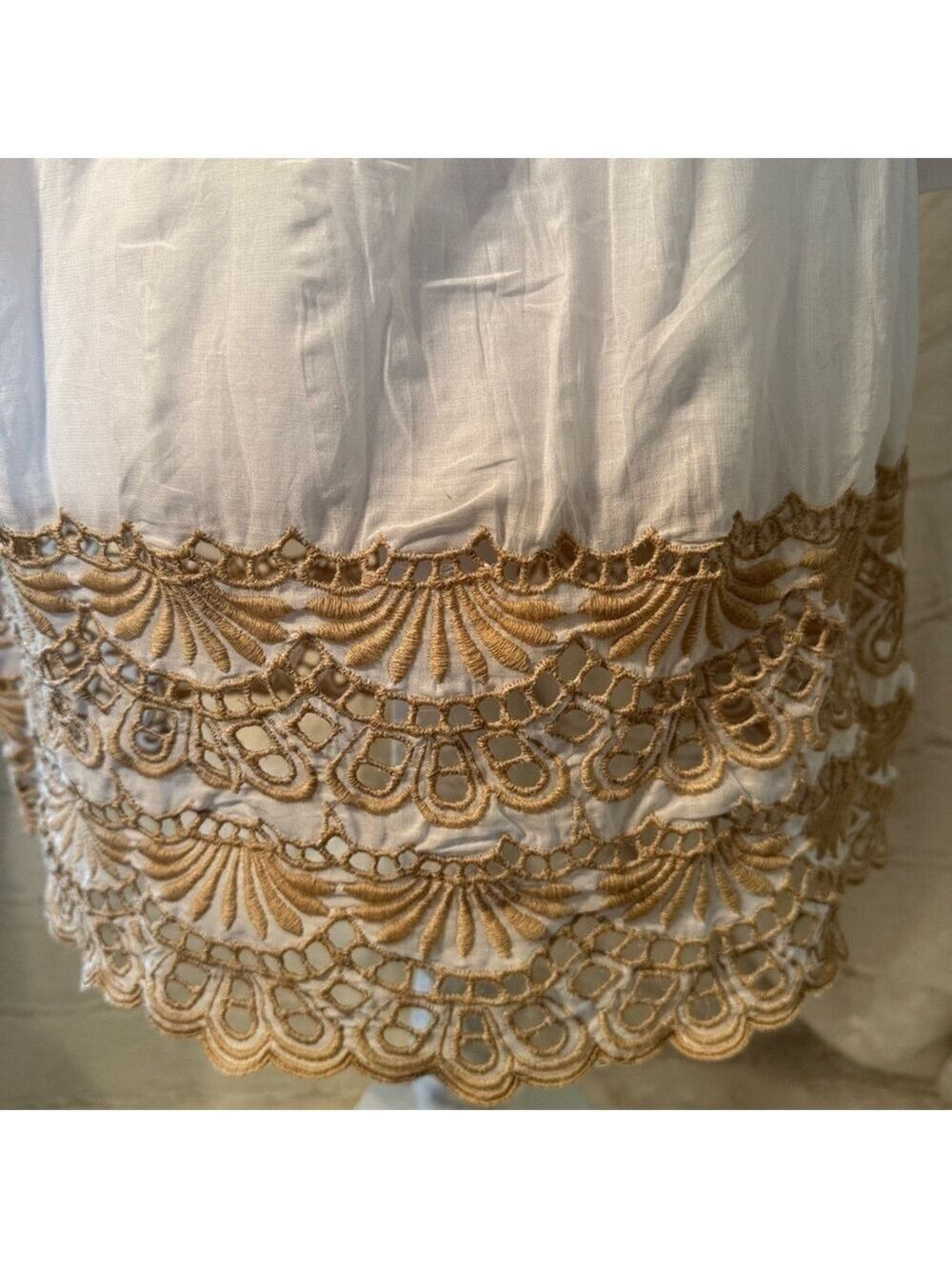 Boston Proper Top with Embroidery Details on bottom and sleeves Size S NWT - Picture 8 of 17